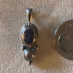 Appetite and pearl sterling silver pendant